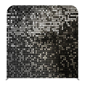 Custom Printing 8x8ft Black Silver Pillowcase Tension Fabric Display Photo Booth Backdrop