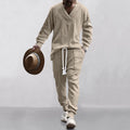 50%cotton and 50%polyester Training Wear Men Custom logo Crewneck Polyester Sweat Suits Gym Wear Jogging Suits Track Suits