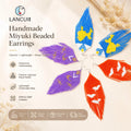 Lancui Statement Tassel Animal Bird Fringe Dangle Boho Drop Long Rice Seed Bead Earrings Handmade