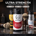 Organic Razorless Shaving Powder Facial Hair Removal Beard Depilatory Stop Bumps Ingrown Shea Butter Aloe Shaving Powder for Men MegaBDM