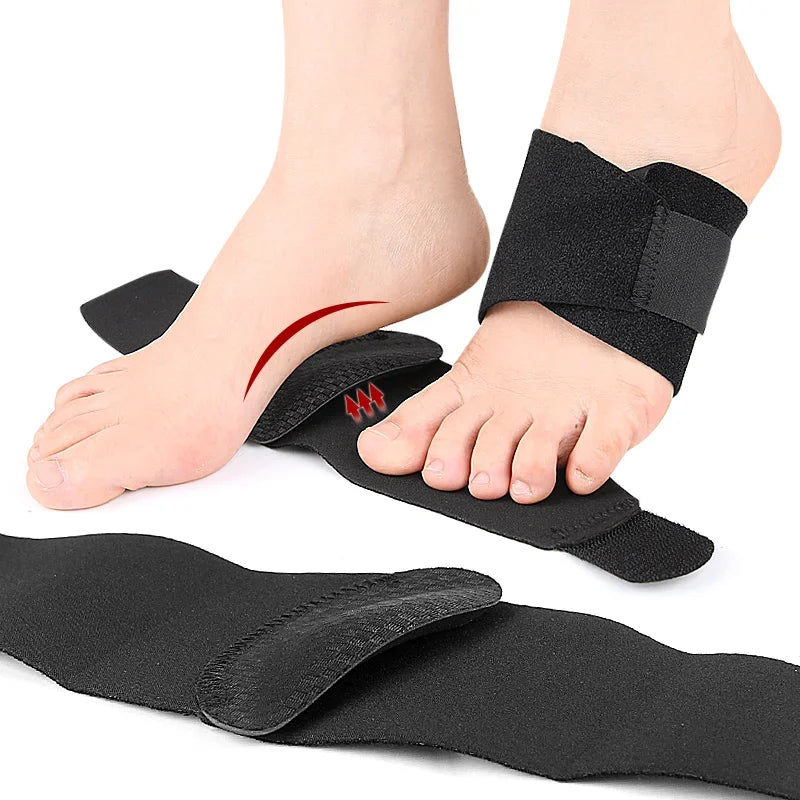 Arch Support Sleeves for Plantar Fasciitis Relief Adjustable Compression Bands with Arch Support Pads Shoe Insoles
