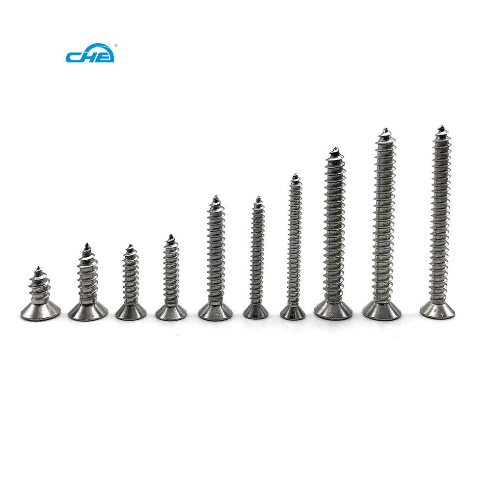 Exterior Wood Screws 8 X 3/4" 100-83 Stainless Flat Head Phillips Wood Screw 18-8 (304) Stainless Steel 2 Inch Wood Screws