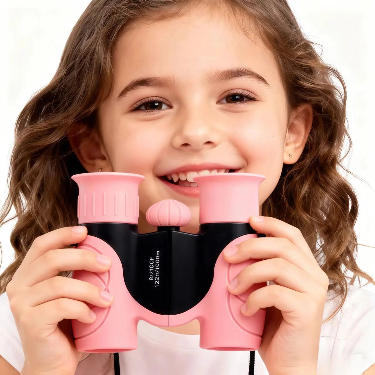 Portable High-definition Mini Outdoor 8x21 Folding Multi-functional ABS Plastic Binoculars Suitable for Children Outdoors.