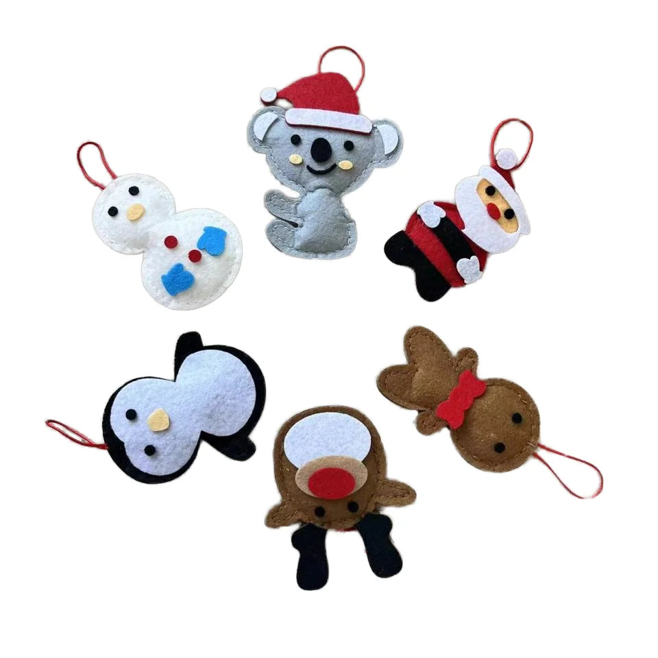 2024 Customizable Felt Christmas Decorations for Home with Custom Color & Logo Snowman Santa Pendants for Festive Decor