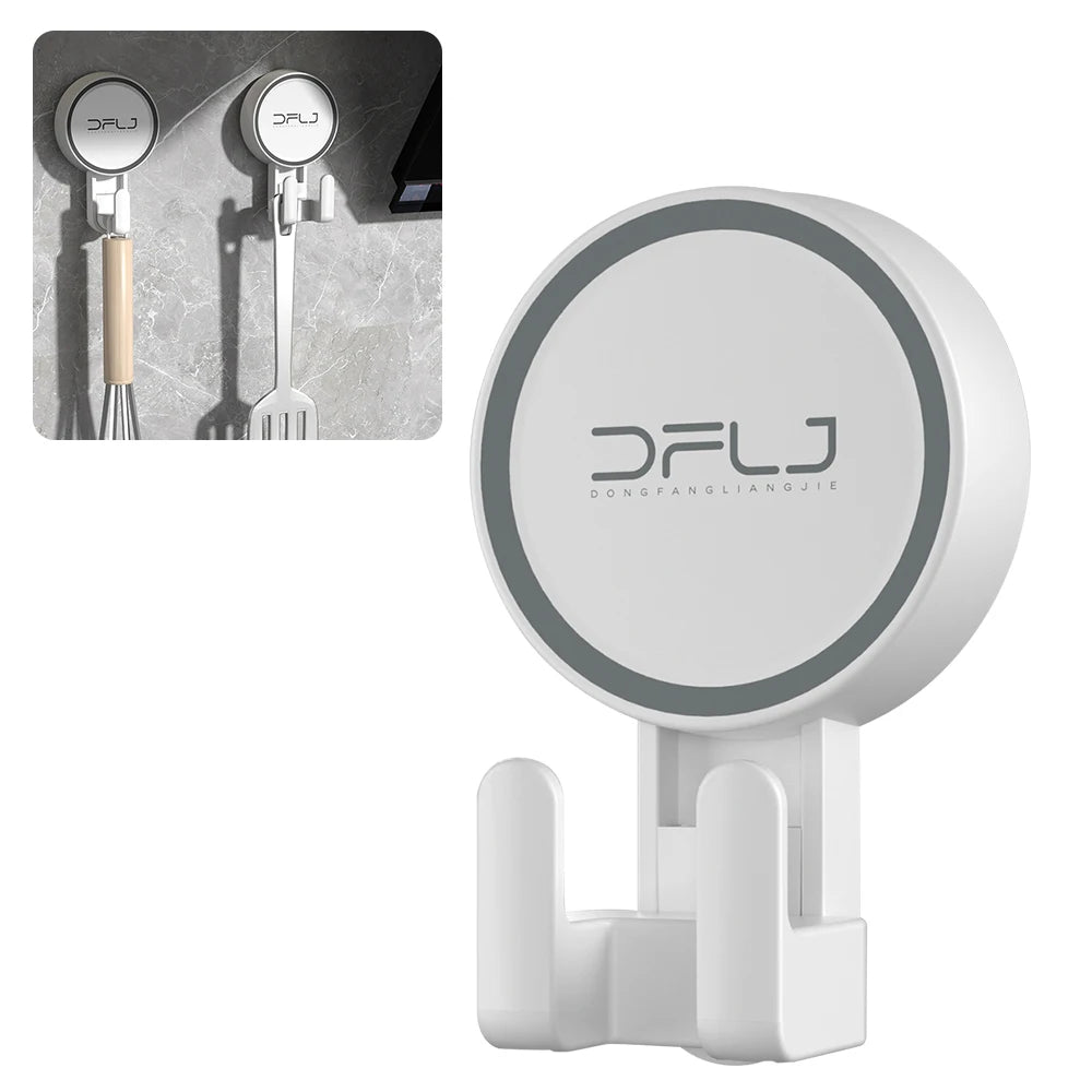 3pcs/set Plastic Home Kitchen Bathroom Strong Vacuum Suction Cup Wall Mount Clothes Key Coat and Bag Multi Hooks