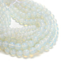 Wholesale Smooth Round White Opalite Stone Beads for Jewelry Bracelet Making 4mm-12mm