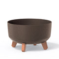 Brown flower pot without reservoir GRACIA collection 28.5 x 28.5 x 17.7 cm capacity of 6.8 L.