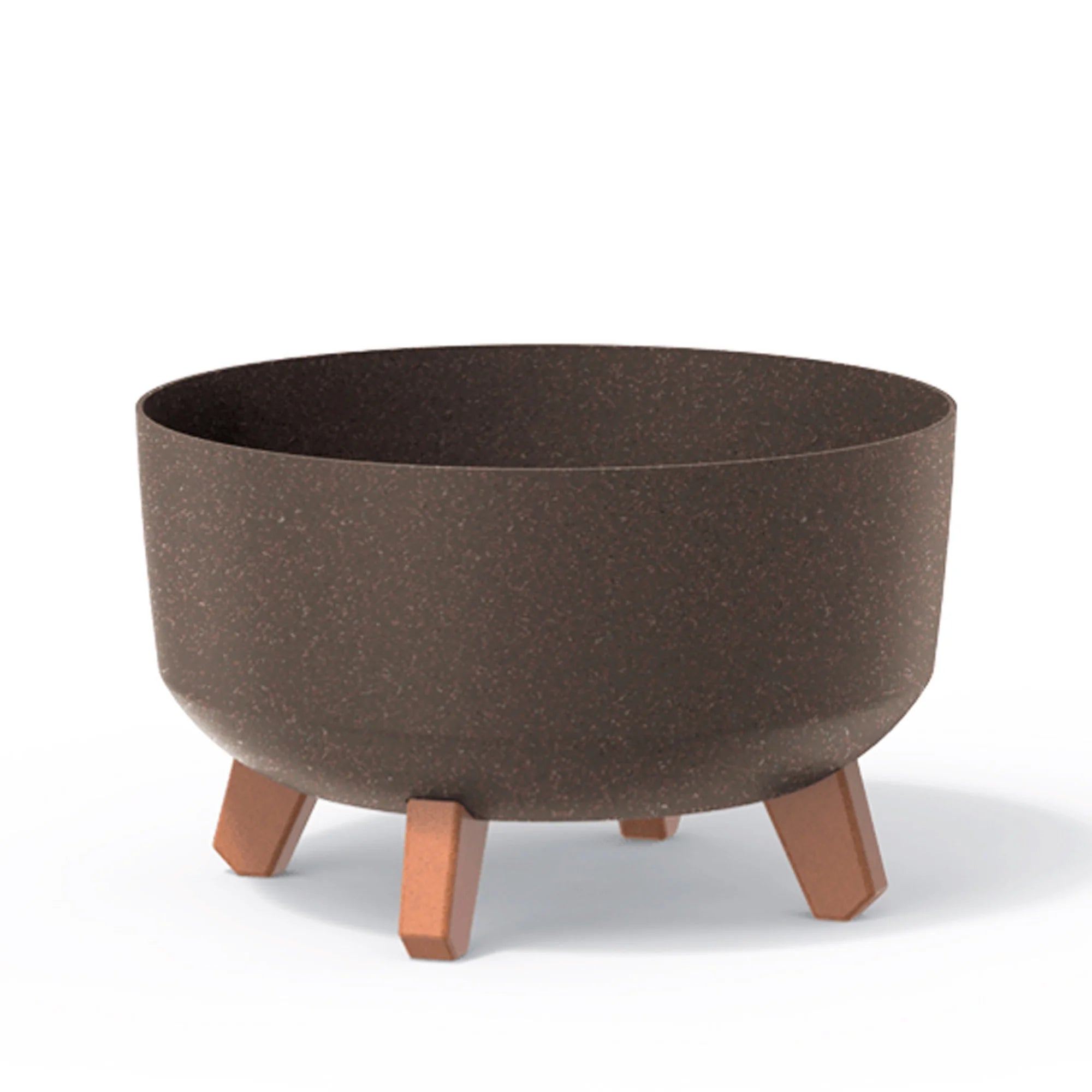 Brown flower pot without reservoir GRACIA collection 28.5 x 28.5 x 17.7 cm capacity of 6.8 L.