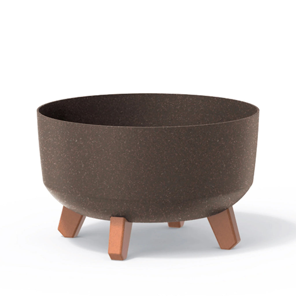 Brown flower pot without reservoir GRACIA collection 28.5 x 28.5 x 17.7 cm capacity of 6.8 L.