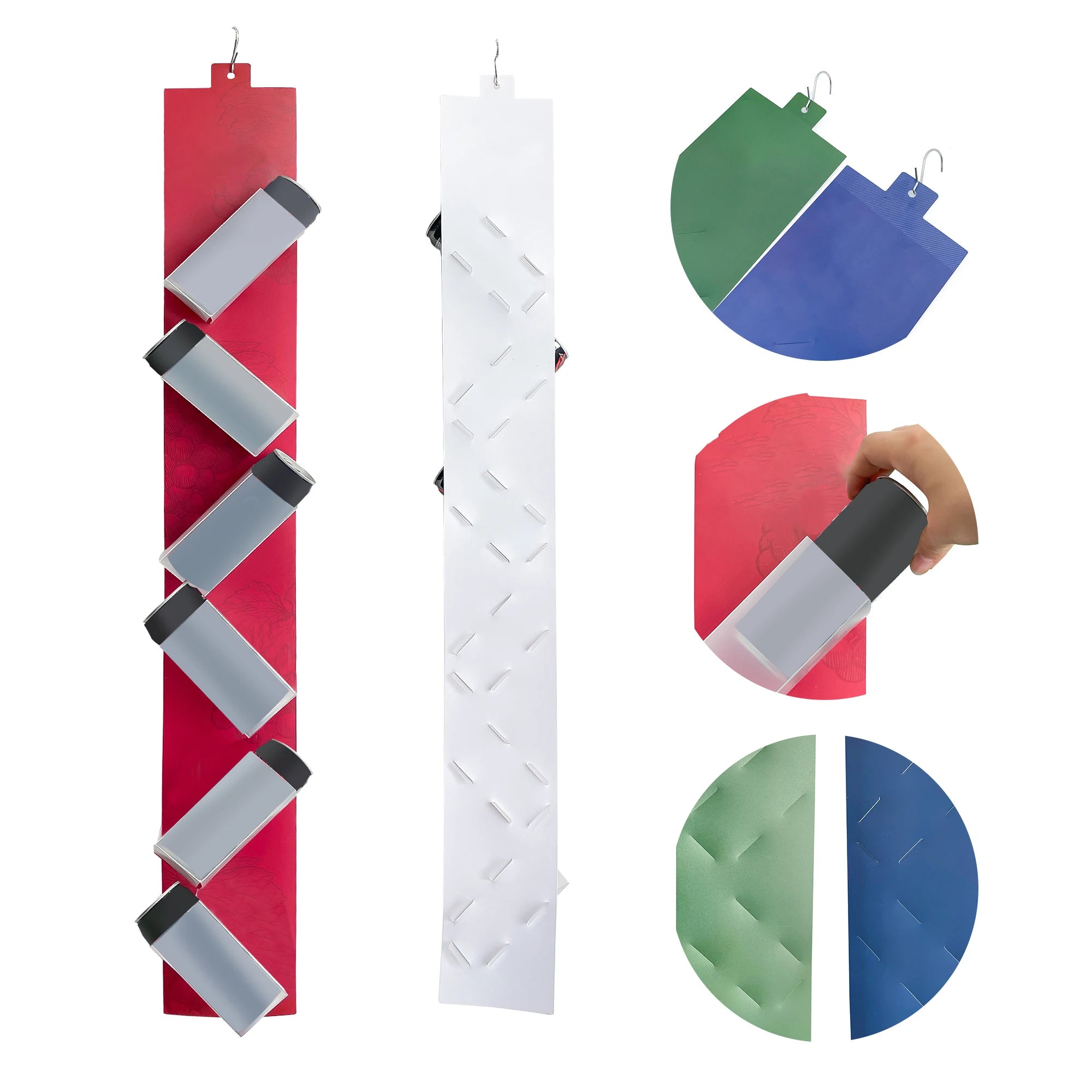 Hookei Supermarkets Retail PP Plastic Hanging Strips with Pocket 6 Hooks Customizable Color & Length