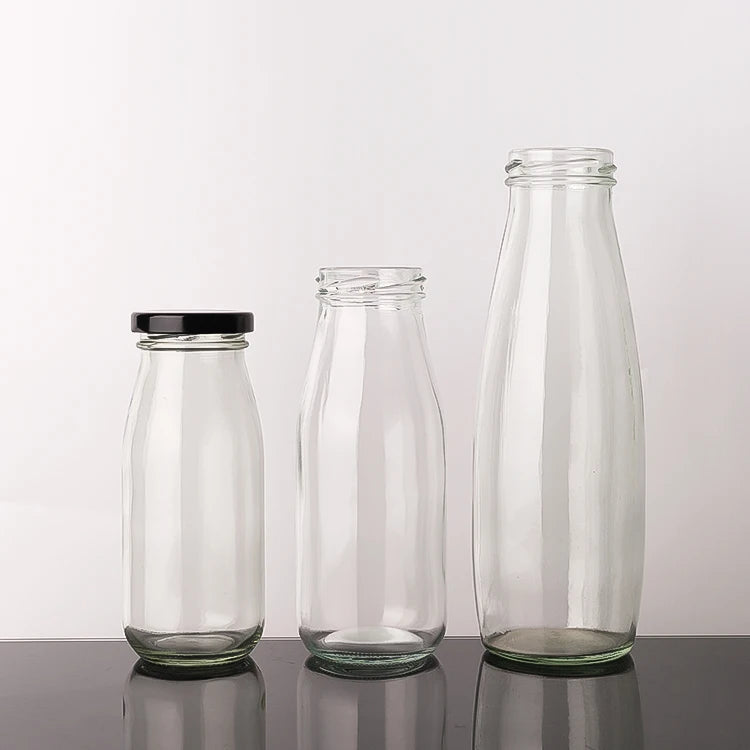 250ml 300ml 500ml  Glass Bottle for Milk and Juice with Tinplate Lid