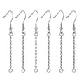 Stainless Steel Dangle Hook Earring Wires for DIY Jewelry Making Extension Adjustable Chain Extender Set