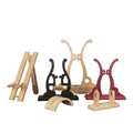 Bamboo Circular Fan Frame Black Fan Seat Holder Antique Sub-display Stand Wholesale Display Wooden Frame for Hand Fans