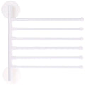 Modern Simple White Plastic Folding Rotating Movable Bracket Punch-Free Towel Rack for Bathroom Accessory Towel Bar Storage