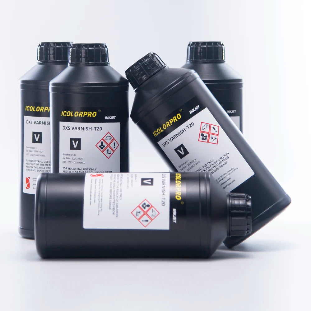 IColorPro EPSON DX5 UV Varnish for Epson DX5 DX7 XP600 TX800 UV Print