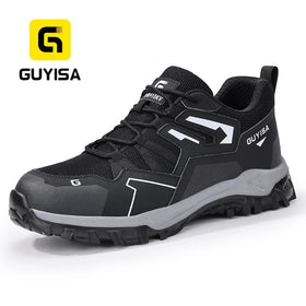 GUYISA Black Color Microfiber Upper Standard Plastic Toe Insulation 10KV Safety Shoes