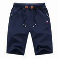Casual Comfortable Polyester Blue Five-quarter Pants Men's Beach Shorts With Zipper Pockets