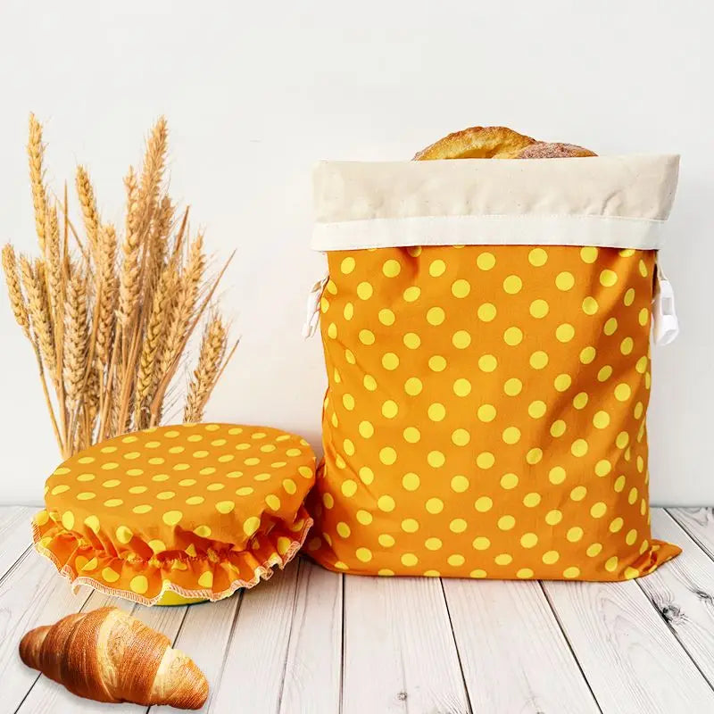 Reusable Folding Bread Bags with Bowl Cover Fresh Keeping Sourdough Bread Bags