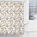Christmas Shower Curtain Sets Winter Deer Pine Tree Snowflake Modern Eco-Friendly Durable Waterproof Polyester Fabric 12PCS