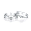 Chinese Jewellery Manufacturer Custom 925 Sterling Silver Free Tarnish Cubic Zircon Weeding Couple Ring Fine Jewelry Rings