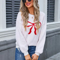 New Spring Women's EU/US Export Best-Selling Anti-Pilling Casual Front Logo Sweater-Fashion Plus Size Knit Top
