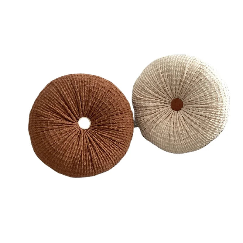 European Style Handmade round cushion Light Luxury Solid Color Tatami Dining pillows for chairs Backrest Bay window Cushion