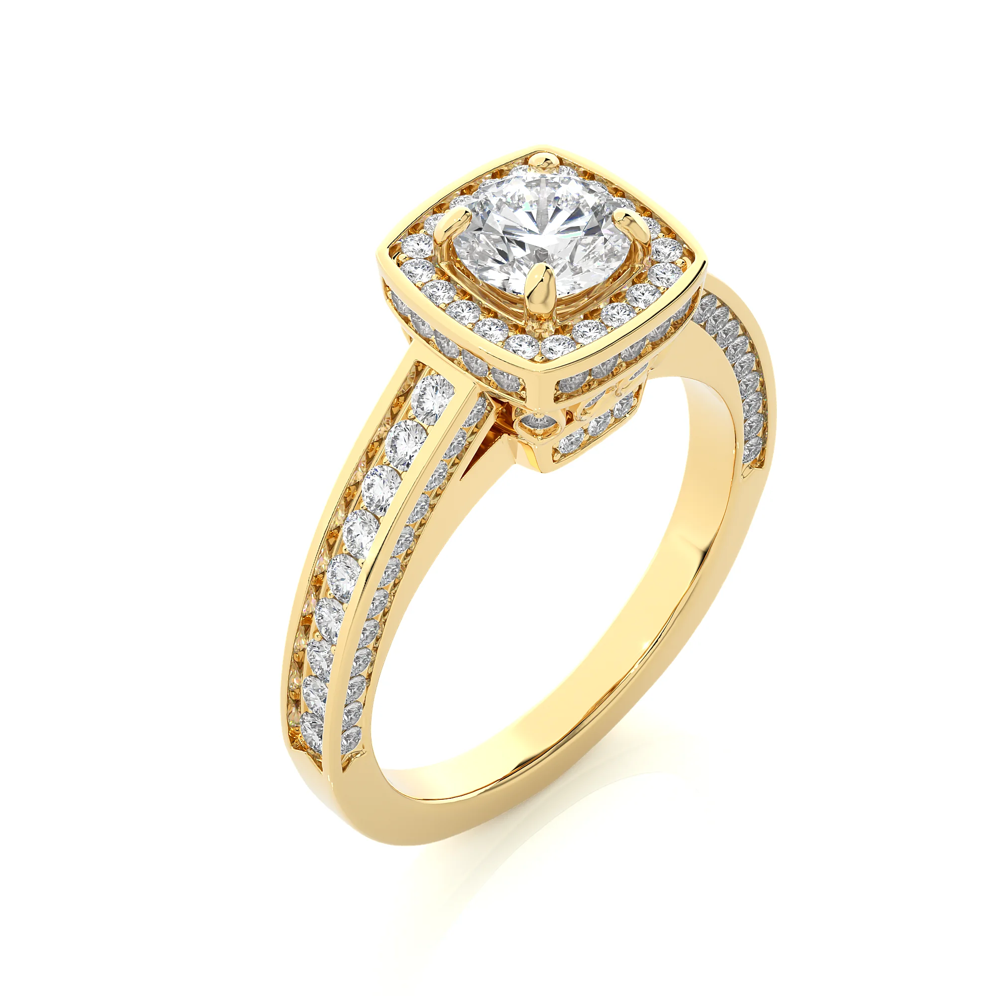 100% Satisfaction Guaranteed Fancy Custom Solitaire Big 4 Carat 14k Gold Lab Grown Diamond IGI Certified Classic Engagement Ring