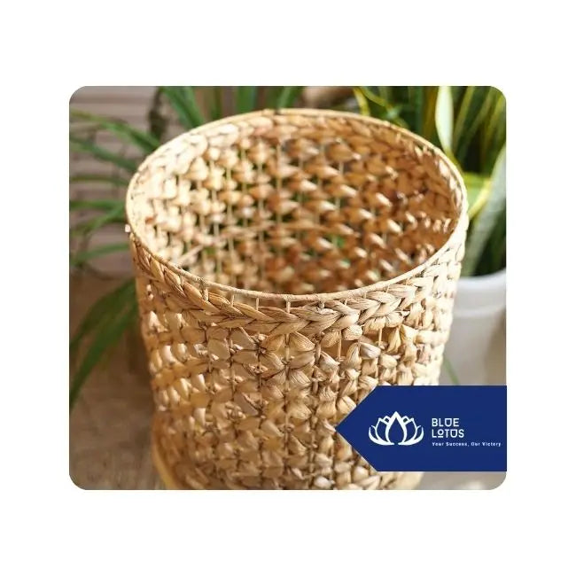 Water Hyacinth Woven Plant Pot Handmade Material Ideal for Modern Indoor Greenery Display Use From Blue Lotus