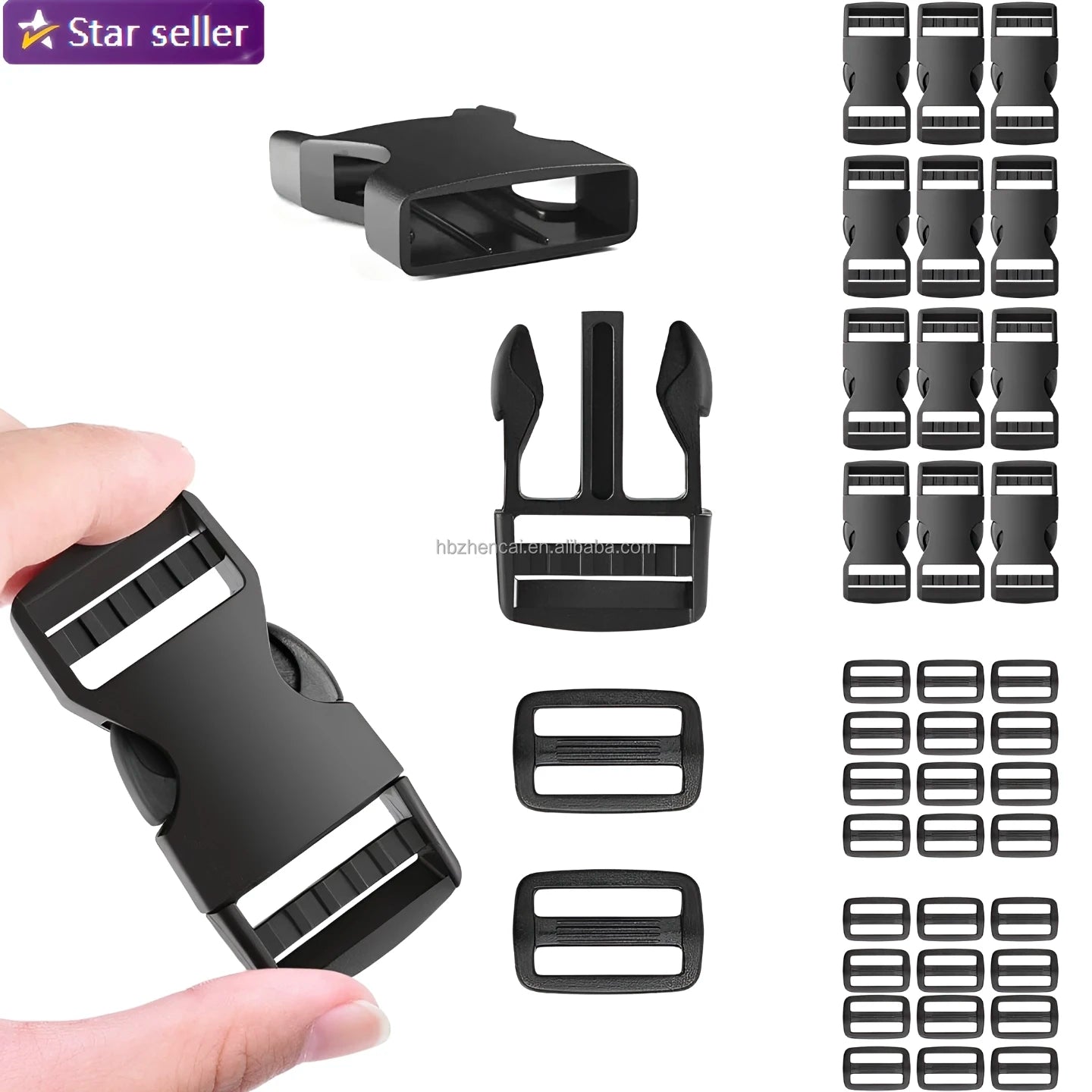 Plastic Buckle for Lanyard Custom Belt Buckle Belt Strap Bag Quick Tactical Side Release Buckle Adjustment Bag Accessory Product
