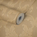 Made Germany Modern Damask Orange Beige Non Woven Wallpaper Rolls Wash-Resistant Light Resistant Bedroom Living Room Kitchen