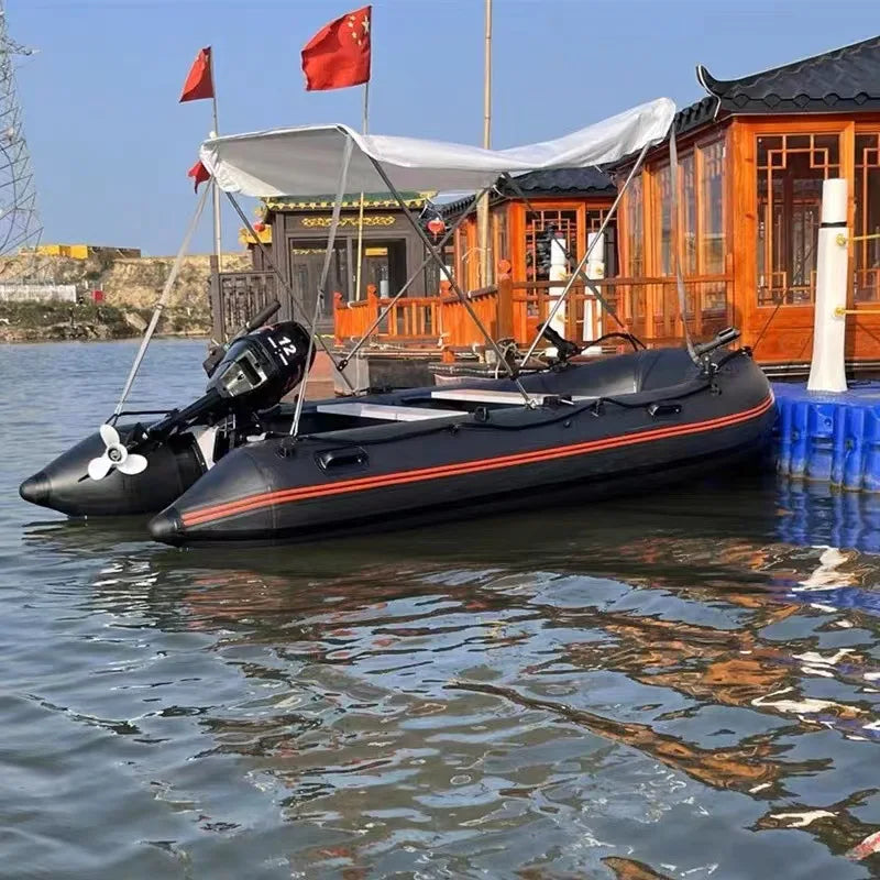 4m 5m 6m Length Customized PVC Inflatable Fishing Boat / Pedal Boat for Lake River Ocean Water Sea