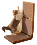 Hot Sale Interactive L-Shape Cat Scratching Pads High Density Corrugated Boards for Playing Resting Claws Stocked Indoor Use