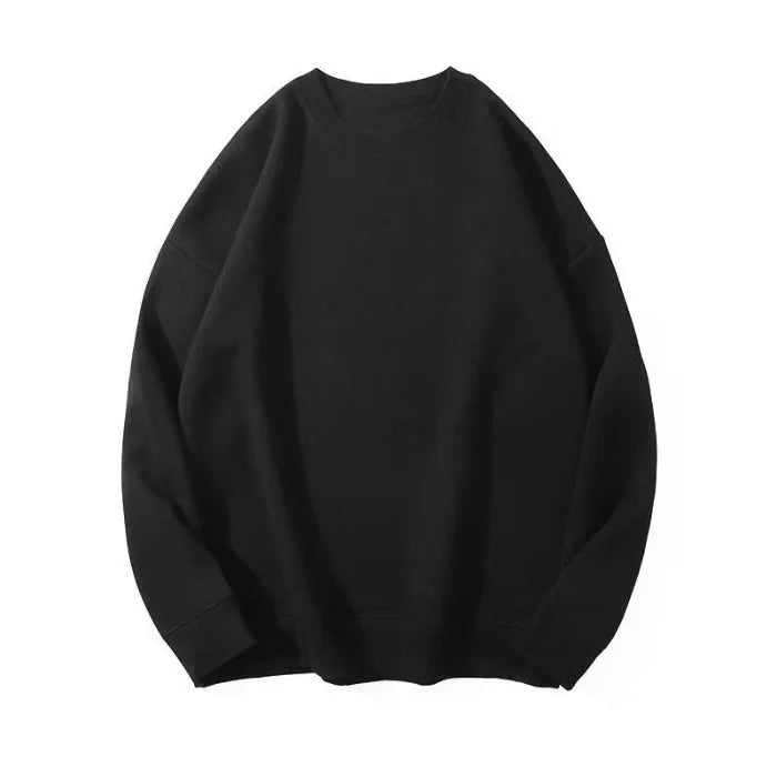 OEM customized logo embroidery design men and Womens Autumn Winter Crew Neck Pullover Sweatshirt Plus Size loose fit sweatshirt