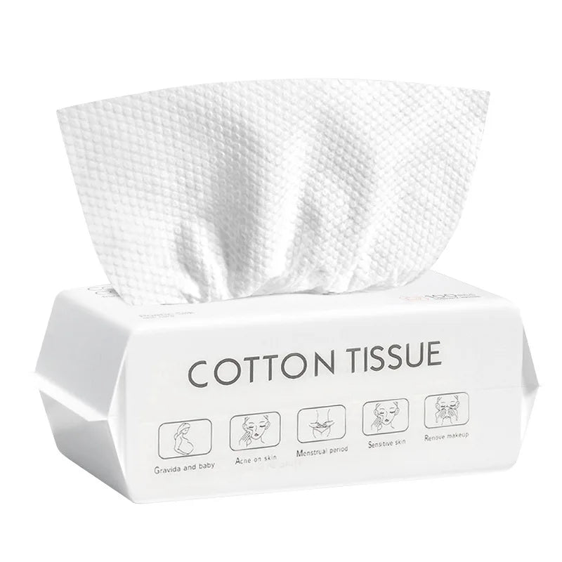 Skylark Soft Polyester-cotton Disposable Sustainable Rectangle 20x20cm Coreless 70 Sheets Per Pack Face Towel Strong Cleaning MegaBDM
