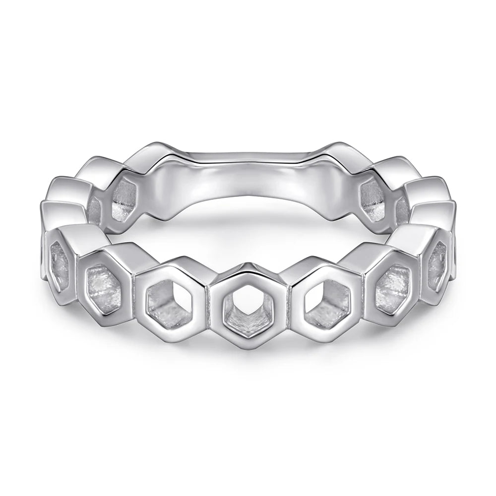 Female Classic New Style 925 Sterling Silver Hollowed Out Silver Ring Sterling Silver Casual Women Engagement Rings MegaBDM