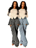 Women's European & American Stylish Convertible Stretch Denim Pants - Short/Long 2-Way Wear