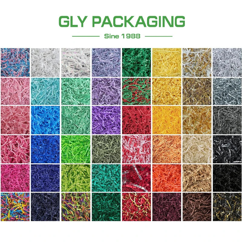 Lafite Colorful Shredded Crinkle DIY Paper Party Craft Paper Gift Box Decoration Practical Filling Material