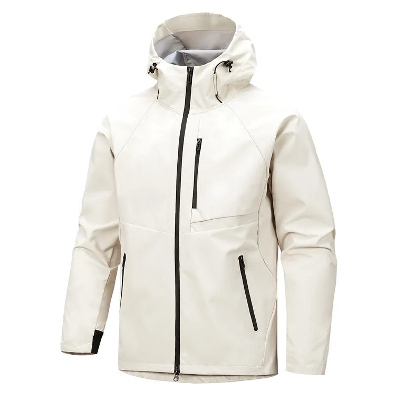 OEM custom logo embroidery printed design Men's and Women's Spring Outdoor Waterproof Casual Thin Jacket Men's hooded jacket