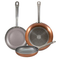 3pc frying pan set (18 22 26cm) pressed aluminum suitable for induction Optimum Plus
