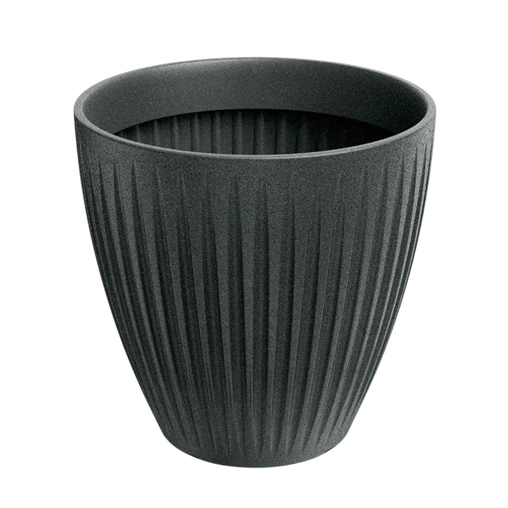 Latia Round MIDL flowerpot 48x48 graphite granite