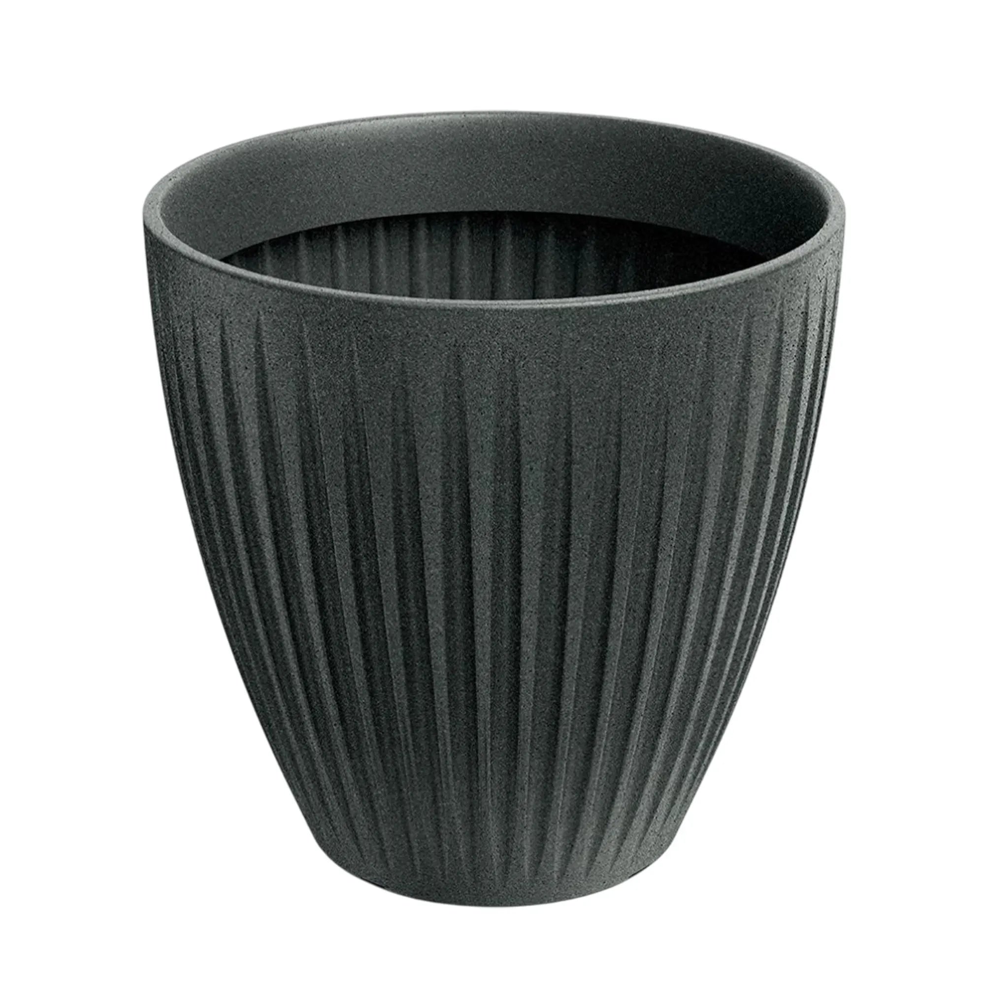 Latia Round MIDL flowerpot 48x48 graphite granite