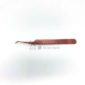 New Fiber Tip Tweezer Eyelash Extension Tweezer Sustainable Rose Gold Solid Color Lash Extension Tweezers Fiber Tip 45 degree