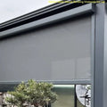 Durable Outdoor Windproof Roller Blinds Privacy Waterproof UV-Resistant PE Fabric for Patio Pergola Balcony