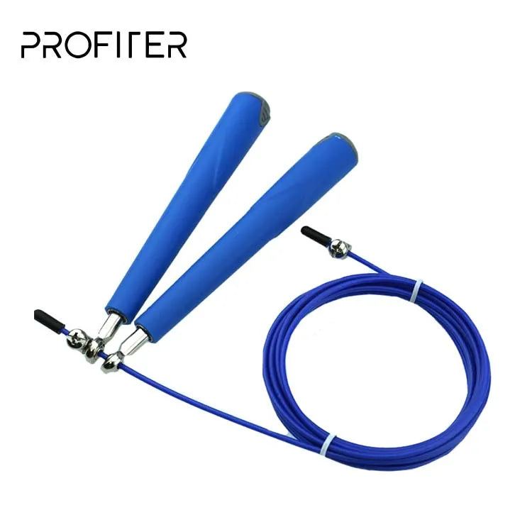 Adjustable Steel Cable Jump Rope with PP Handle for Fitness Training Gym Equipment