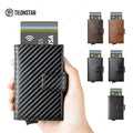 TILONSTAR TVC204 Sublimation ID Card Holder Slim Minimalist Pop up Wallet Leather  Aluminum Card Holder for Men