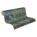 Made Germany Floral Jungle Grey Green Red Blue Non Woven Vinyl Wallpaper Rolls for Living Room Hotel Use-1005x053m Modern