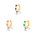 Wholesale 2024 Glowluxe Women's Fashion 925 Sterling Silver Zircon Hoop Huggie Earrings Gold Plated Trendy Party Weddings Gifts
