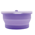Silicone Collapsible Food Storage Bowl Containers with Airtight Latch Lids BPA Free Leakproof  Freezer Safe Eco Friendly
