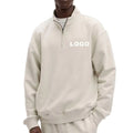 Men's Casual Autumn Sports Sweatshirt Heavy Half Access Control Zipper Hooded Regular Fit Trendy Terry Fleece Eco-Friendly