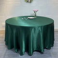 Wedding Party Banquet 120 Round Satin Tablecloth Custom Solid Color Polyester Table Covers